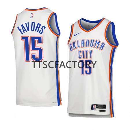 Oklahoma City Thunder Derrick Favors 15 Nike 2022-23 Association Edition Valkoinen Miesten Pelipaidat Swingman